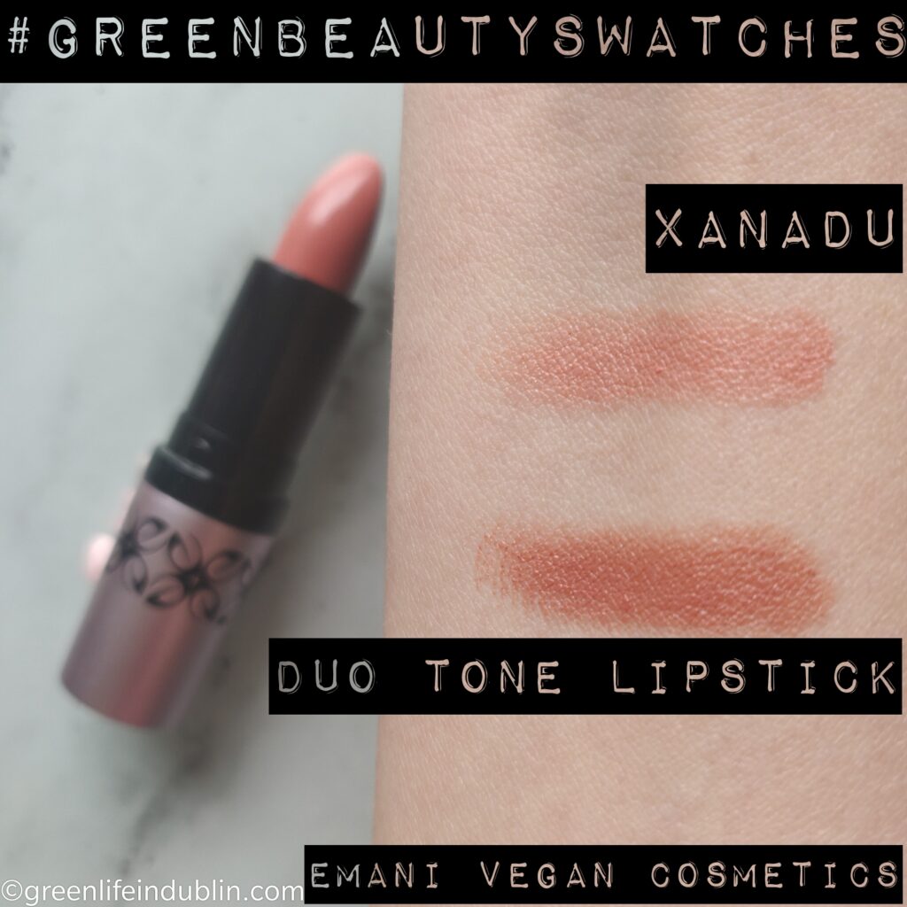 Emani Vegan Cosmetics Duo Lipstick in Xanadu swatch