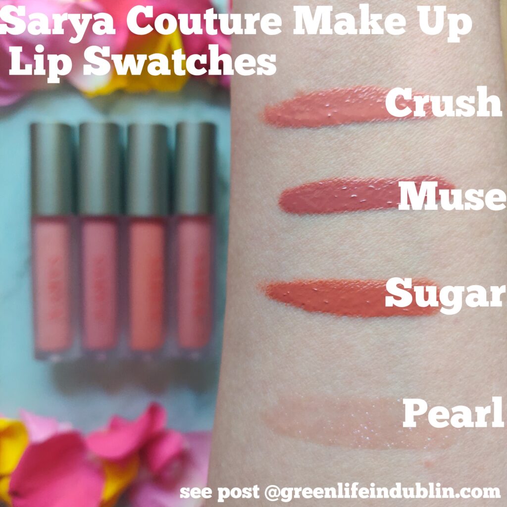 Sarya Couture Lip Laquers Swatches