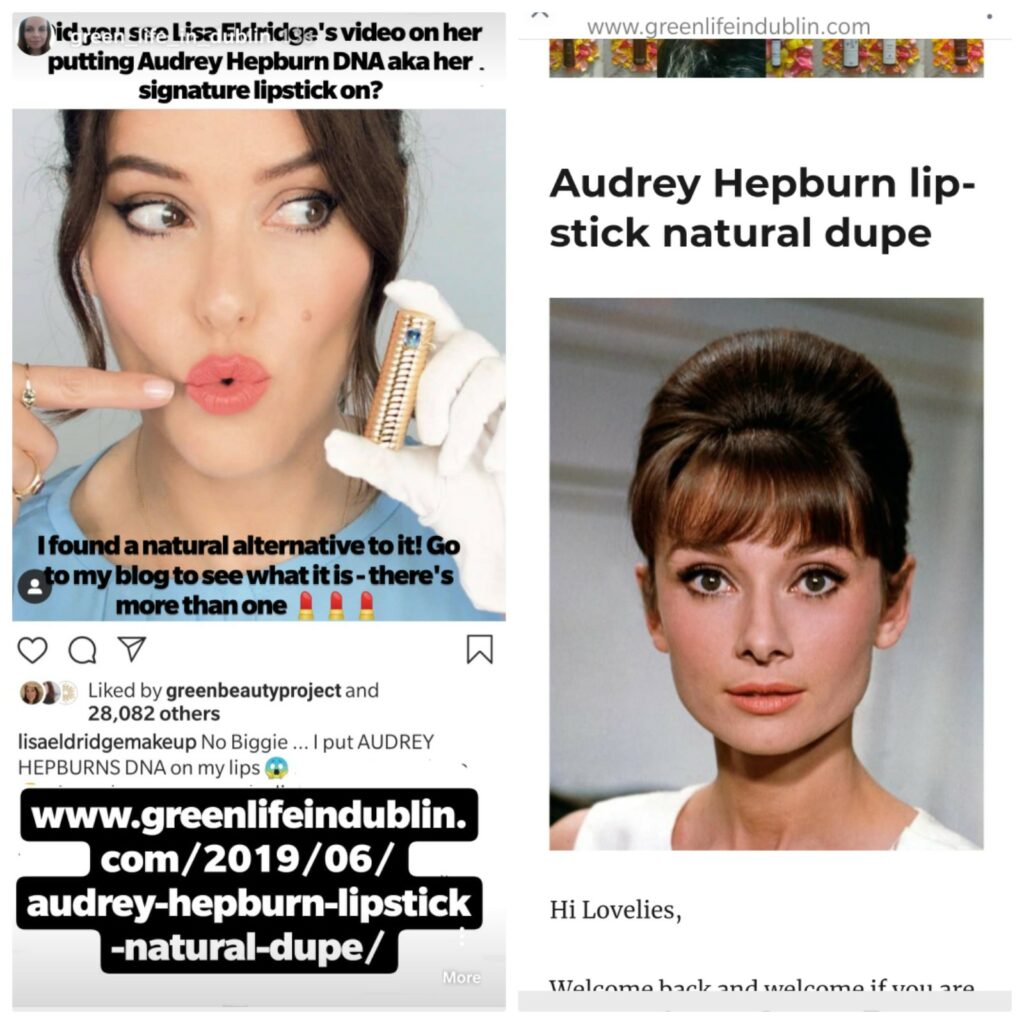 if Audrey Hepburn wore a natural lipstick