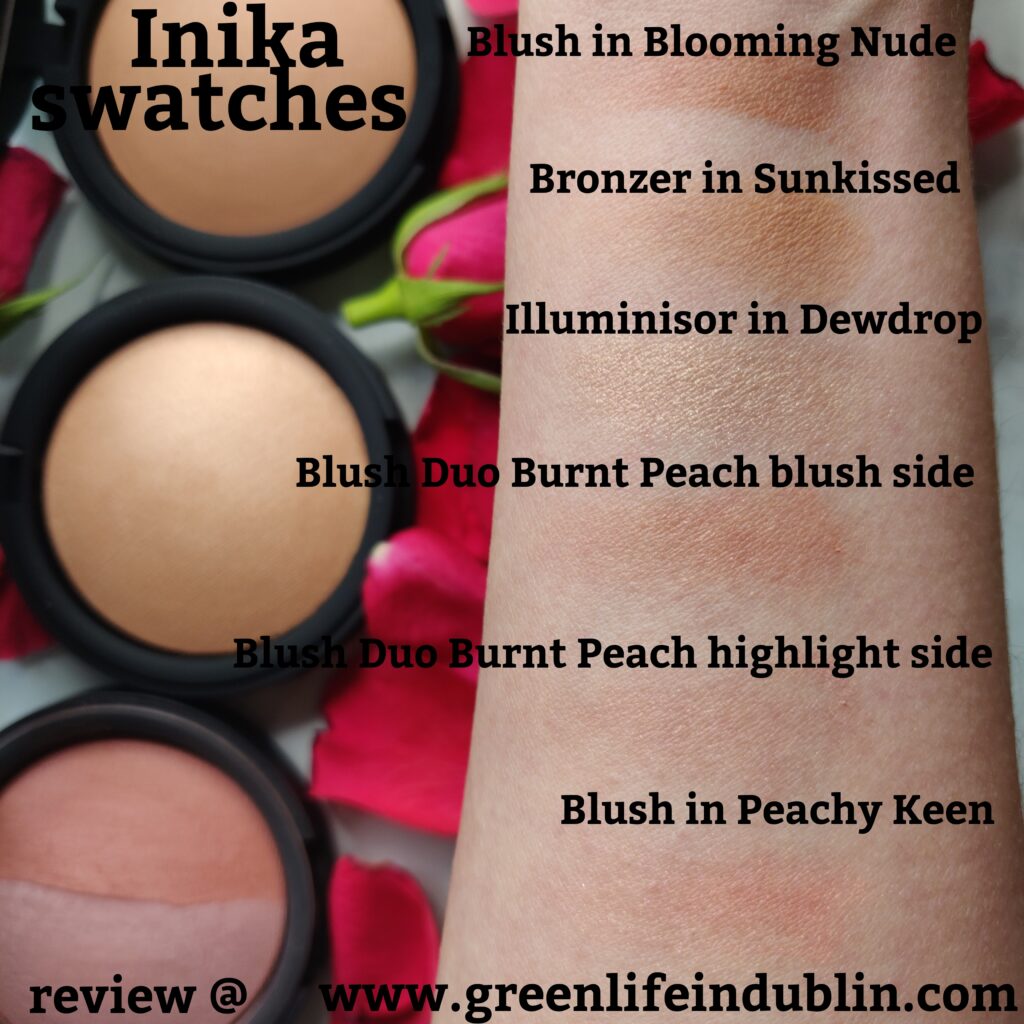 Inika Organic Make Up Swatches