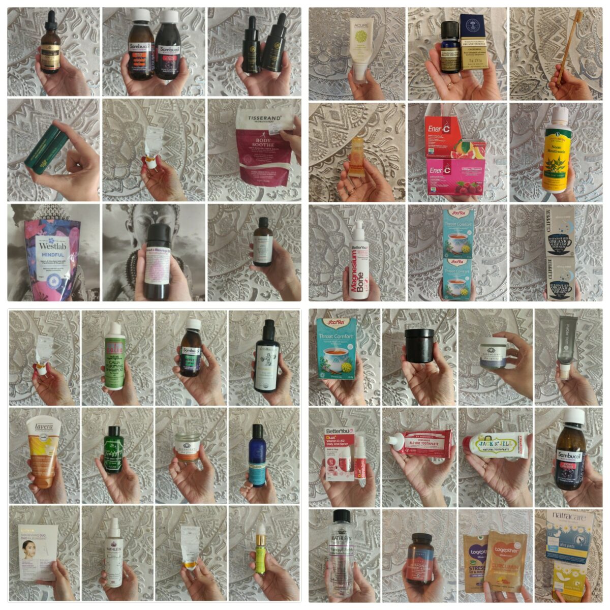 Natural and organic products empties