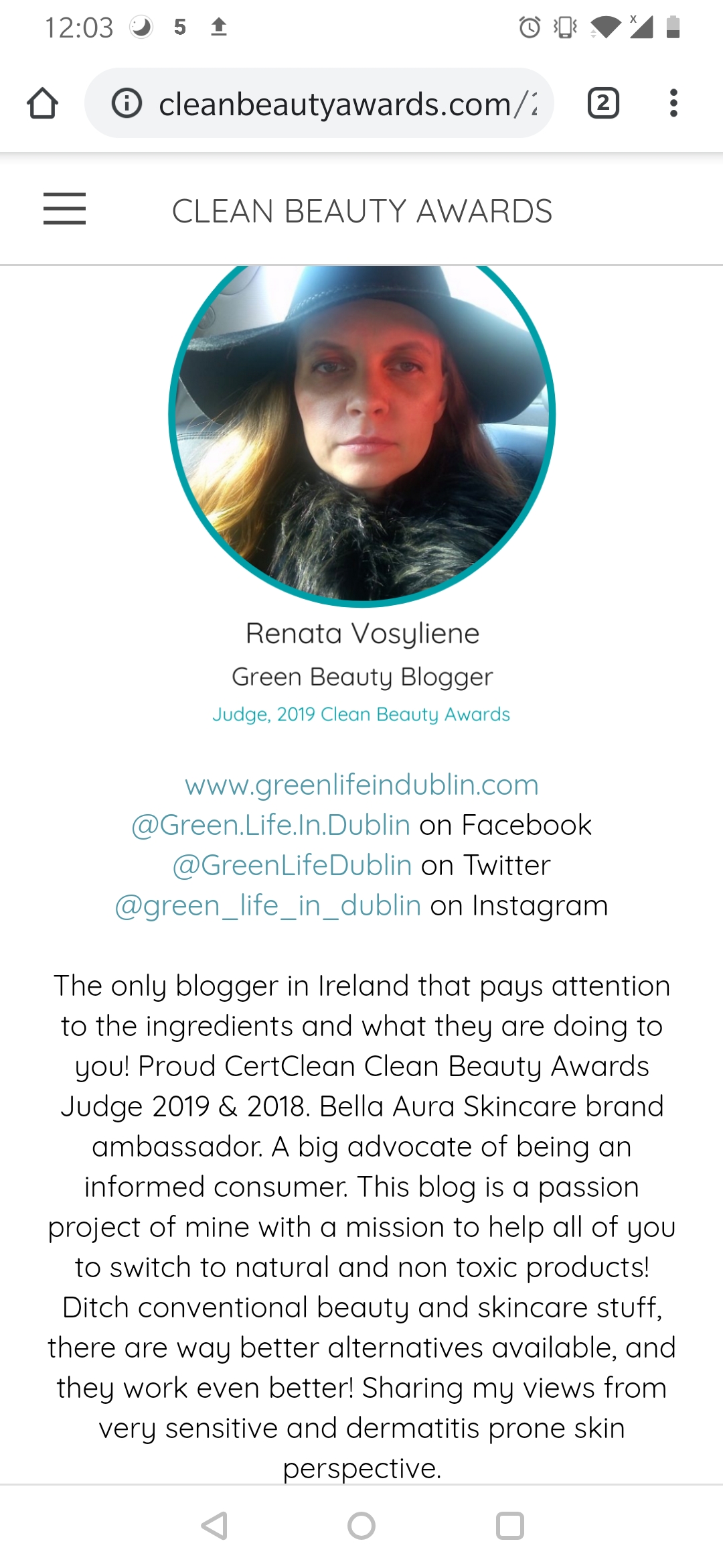 Clean Beauty Awards Judge