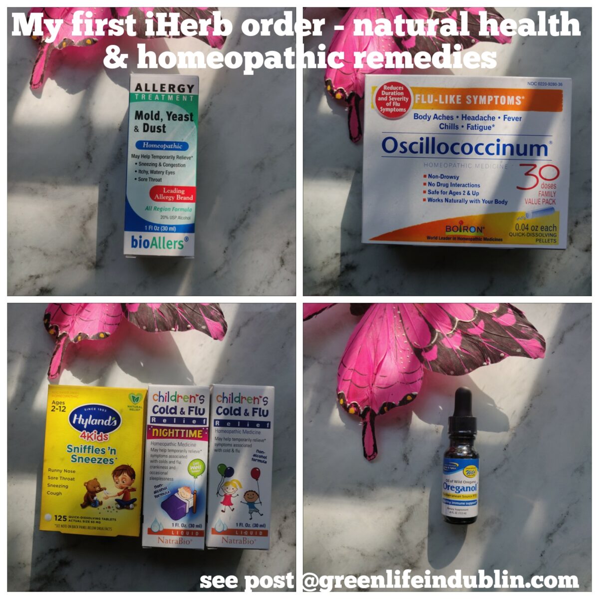 My first iHerb order - natural & homeopathic remedies