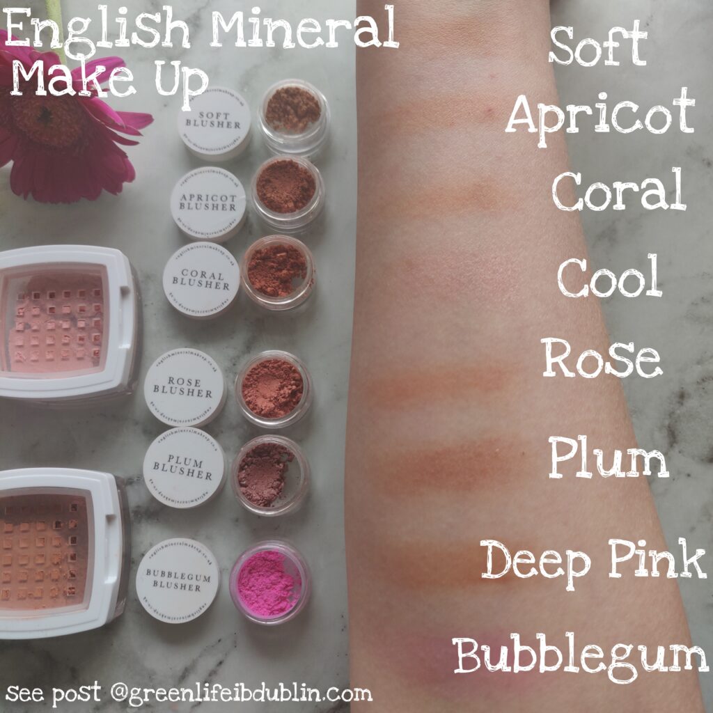 English Mineral Make Up Swatches & Review - Green Life In Dublin