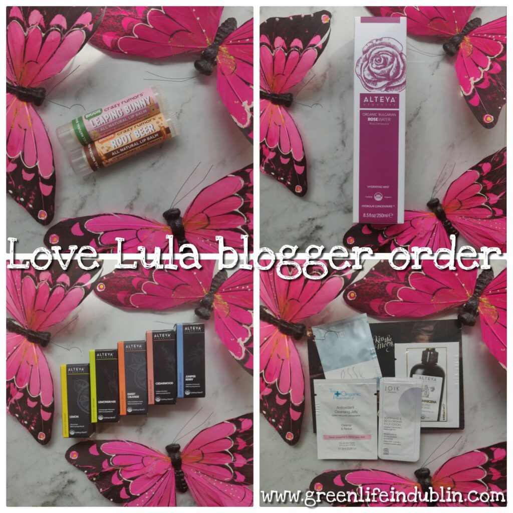 Love Lula blogger order & beauty box August 2021 - Green Life In Dublin