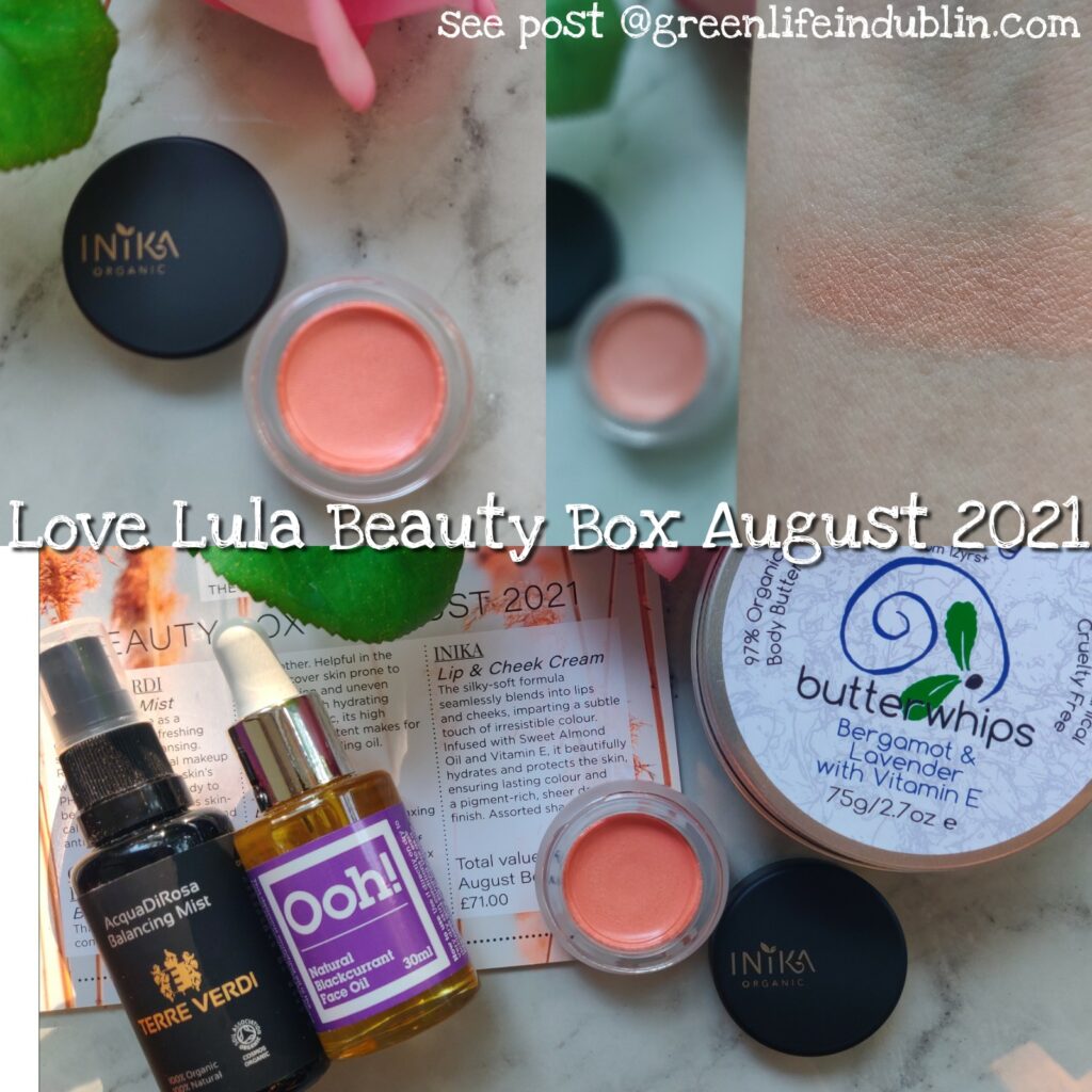 Love Lula beauty box August 2021 - Green Life In Dublin