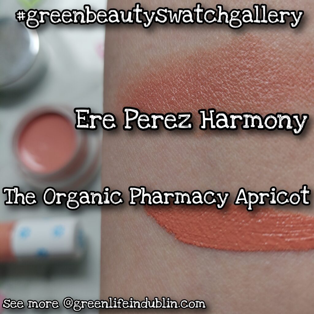 Ere Perez Harmony & The Organic Pharmacy Apricot swatches